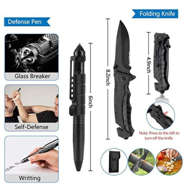 Outdoor Adventure Survival Bag Outdoor Emergency Survival Tool Bag - Image 3