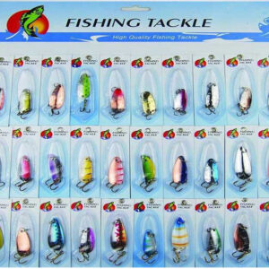 Metal Sheetmetal Lures Set 30x Spinnerbait Fishing Hard Lure Pike Salmon Bass Card 2 Fish Bait Hook Fishing Tackle spinners